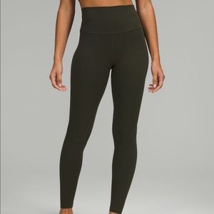 olive lululemon align leggings 28”